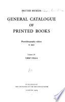 General Catalogue of Printed Books