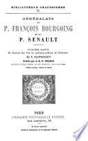 Généralats du P. François Bourgoing et du P. Senault