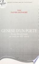 Genèse d'un poète : Ossip Mandelstam au seuil du XXe siècle