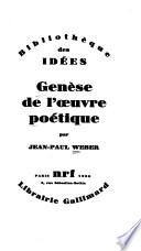 Genèse de l'œuvre poétique