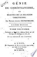 Génie du christianisme, ou beautés de la religion chrétienne, par François-Auguste Chateaubriand. ..