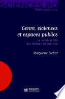 Genre, violences et espaces publics