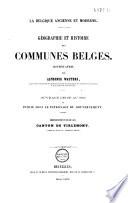 Géographie et histoire des communes belges