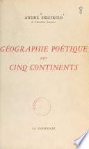 Géographie poétique des cinq continents