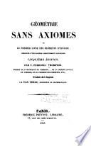 Géométrie sans axiomes