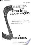 Géomorphologie et préhistoire dans la région de Strasbourg