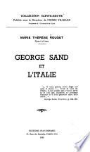George Sand et l'Italie ...