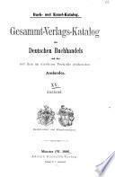 Gesammt-Verlags-Katalog des deutschen Buchhandels