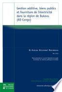 Gestion additive, biens publics et fourniture de l'électricité dans la région de Bukavu (RD Congo)