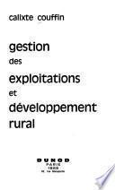 Gestion des exploitations et développement rural