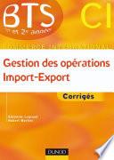Gestion des opérations import export