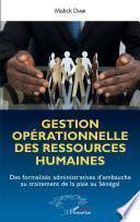 Gestion opérationnelle des ressources humaines