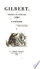 Gilbert. Chronique de l'Hotel-Dieu (1780).