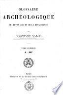 Glossaire archéologique du Moyen Age et de la Renaissance