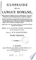 Glossaire de la langue romane
