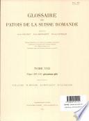 Glossaire des Patois de la Suisse Romande
