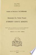 Glossaire du parler picard d'Origny-Sainte-Benoite