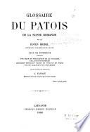 Glossaire du patois de la Suisse romande