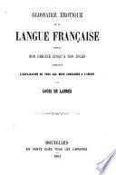 Glossaire érotique de la langue française