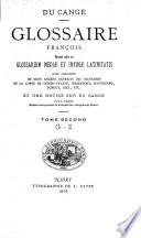 Glossaire François Faisant suite au Glossarium mediae et infimae latinitatis
