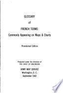Glossary of French Terms Commonly Appearing on Maps & Charts