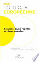 Gouverner (avec) l'opinion au niveau européen