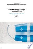 Gouverner en temps de pandémie