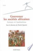 Gouverner les sociétés africaines