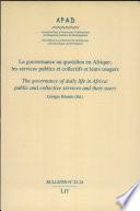 Governance of daily life in Africa