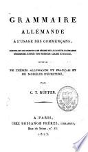 Grammaire allemande à l'usage des commençants