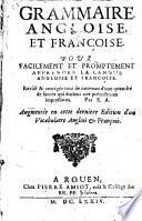 Grammaire angloise, et françoise