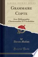 Grammaire Copte