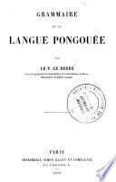 Grammaire de la langue pongouée
