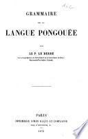 Grammaire de la langue pongouée