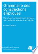 Grammaire des constructions elliptiques
