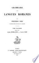 Grammaire des langues romanes