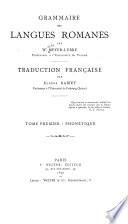 Grammaire des langues romanes: Phonétique