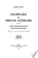 Grammaire du tibétain littéraire