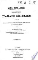 Grammaire élémentaire d'arabe régulier