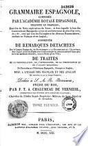 Grammaire espagnole, composée par l'Académie royale espagnole