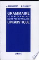 Grammaire et textes anglais