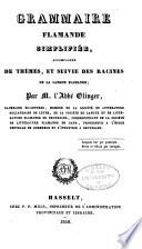 Grammaire flamande simplifiée
