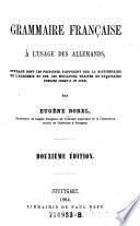 Grammaire francaise a l'usage des allemands. 12. ed