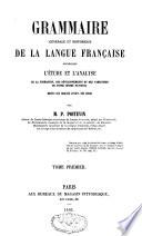 Grammaire générale et historique de la langue française