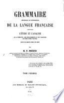 Grammaire générale et historique de la langue française