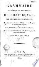 Grammaire générale et raisonnée de Port-Royal