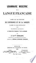 Grammaire moderne de la langue française