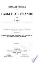 Grammaire pratique de la langue allemande