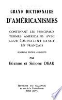 Grand dictionnaire d'américanismes