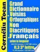 Grand Dictionnaire des Voisins Orthographiques Non Diacritiques du Français selon la longueur. II.3 3e lettre